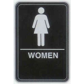 6x9 ADA Braille Sign - Women