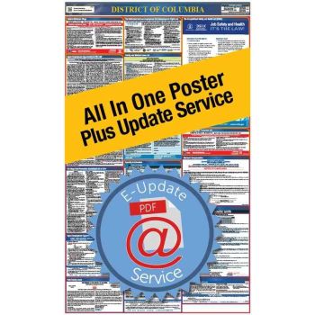 District of Columbia All In One Poster + 3 Year E-Update Service