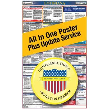 Louisiana All In One Poster + 2 Year Replacement Poster