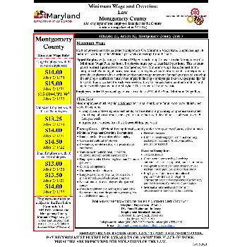 Montgomery County Minimum Wage and Overtime Law