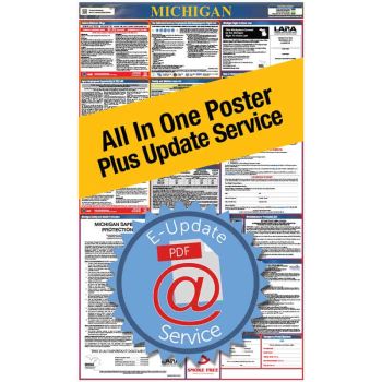 Michigan All In One Poster + 1 Year E-Update Service