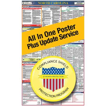 North Carolina All In One Poster + 2 Year Replacement Poster