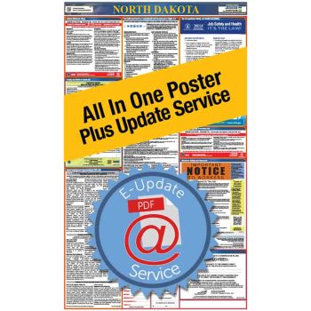 North Dakota All In One Poster + 1 Year E-Update Service