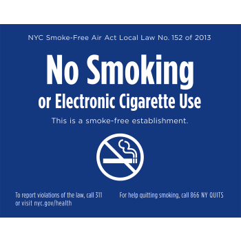New York City No Smoking Poster