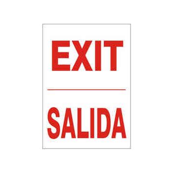Exit Sign - Bilingual (10"x14")