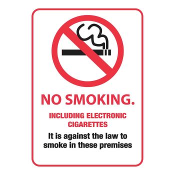 Connecticut Use of electronic cigarettes is prohibited poster