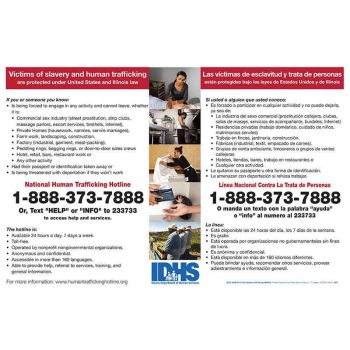 Illinois: Efforts to Combat Human Trafficking Poster