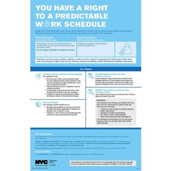 New York Retail Fair Workweek Notice Poster