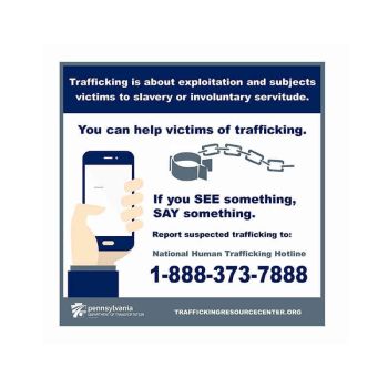 Pennsylvania Human Trafficking Resource Center Hotline Poster