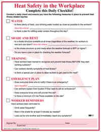 Heat Stress Checklist (25 page pad)