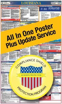 Louisiana All In One Poster + 2 Year Replacement Poster
