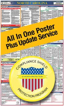 North Carolina All In One Poster + 2 Year Replacement Poster