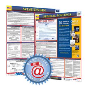 Wisconsin State and Federal Poster + 1 Year E-Update Service